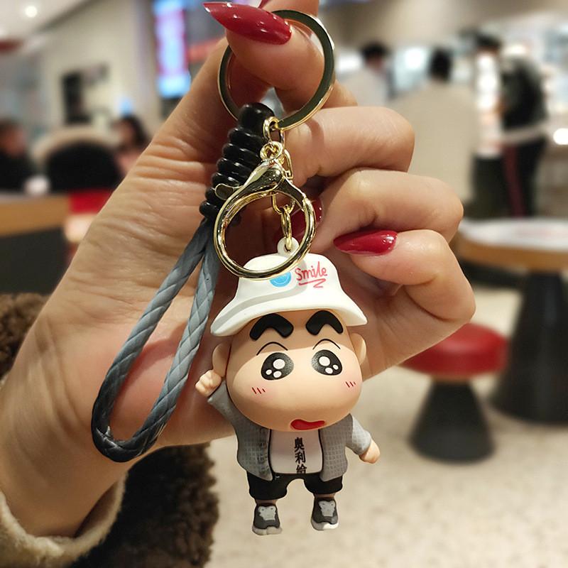 

Soft Pvc Cartoon Keychain Adorable Shin Design Cute Couple Accessory Bag синій