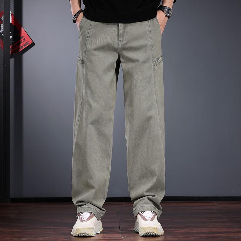 

Мужские американские ретро свободные прямые брюки карго S (90-115 lbs)