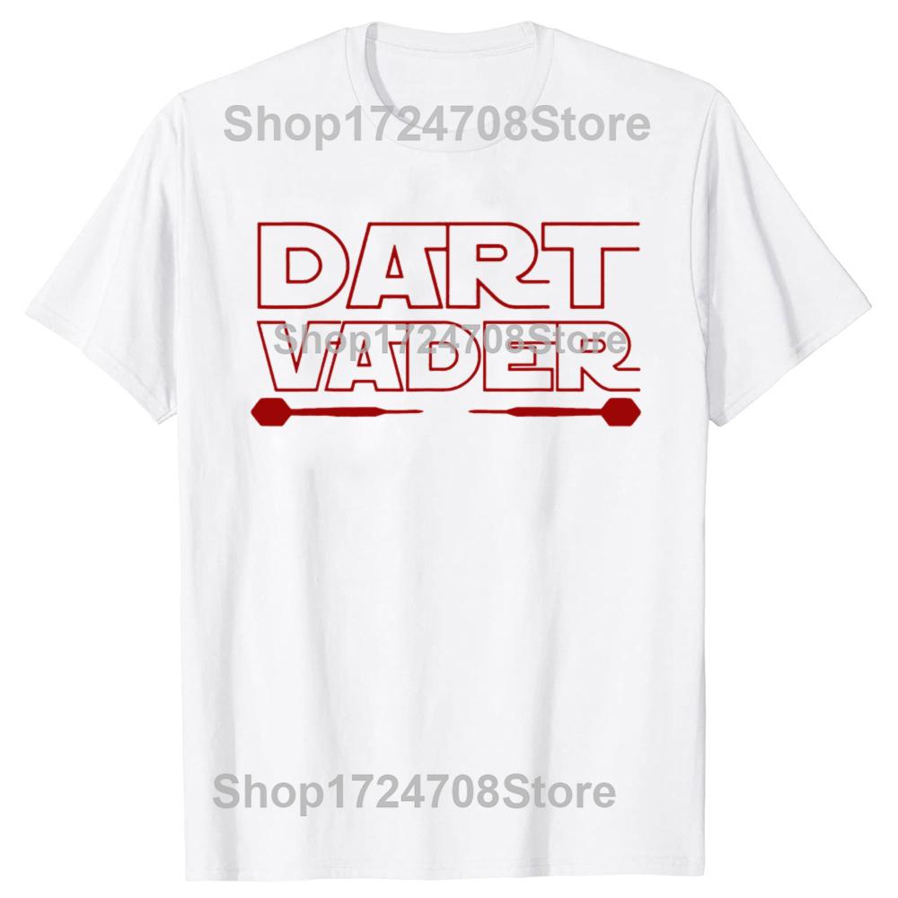 Funny Dart Vader 180 Darts Player Graphic T-shirts Men Women's Fashion Casual Tshirt 100% Cotton Loose Oversized T Shirt