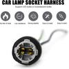 2 PCS T15 Car Brake Light Socket Replacements, Waterproof Soft Vehicle Daytime Running Light Wire Harness, Universal Automotive Turn Signal Light