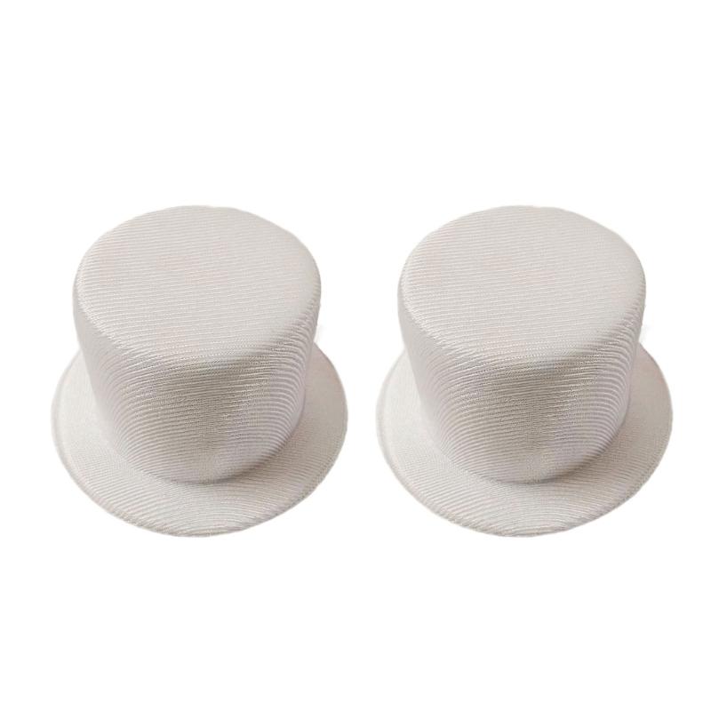 

Set of 2 Elegant Doll Hat Accessory Fascinator Black White Red Fascinator Base Hat