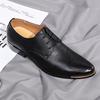 Fashion 2025New Men Dress Shoes Fashion Oxford Business Men Shoes Pu Leather High Quality Soft Casual Breathable Men's Flats Slip-On Sho