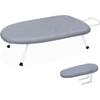 Tabletop Ironing Board 23.6" L X 14''W X 7''H with Removable Sleeve Board - Folding Legs Cotton Cover Travel Countertop Iron Board