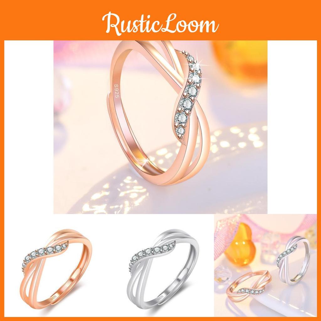 Fashionable Korean Wave Ring In Rose Gold Copper Material Geometric Style