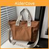 Stylish Casual Commuter Tote Bag For Women In Black Brown Green Red And White