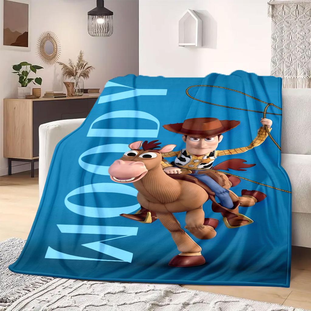 ToyStory Flannel Blanket Cartoon Print Design for Sofas Beds Bedrooms Chairs Travel Picnics Home Decor Great Gift New
