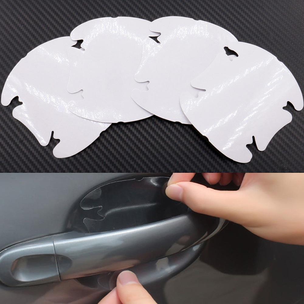 4x Universal Invisible Clear Car Door Handle Scratch Protector Guard Film Sheet