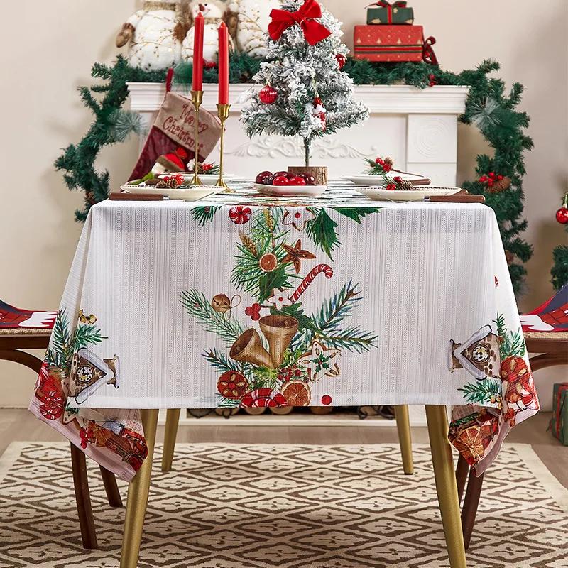 American Tablecloth Christmas Theme Tablecloth Christmas Bell Tablecloth Holiday Decoration