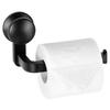 Wall-Mounted Toilet Paper Holder with Suction Cup, Bathroom Hanger, Black