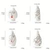 Nordic Hand Painted Face Creative Ceramic Vase Home Living Room Decor Flower Vase Gift