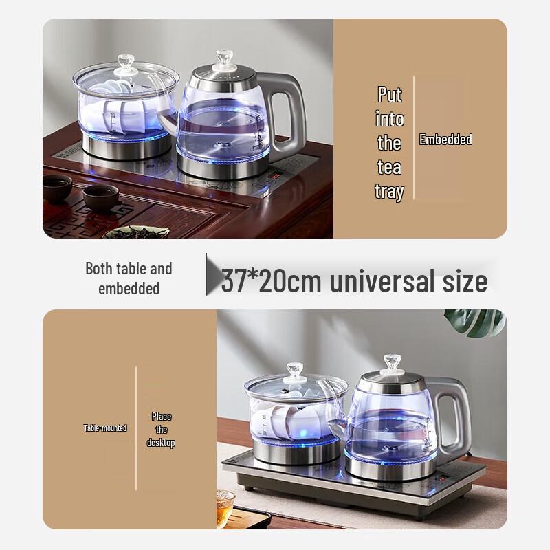 Ronshen Automatische Temperaturregelung Elektrischer Wasserkocher & Teekanne CN-Stecker (Adapter enthalten)