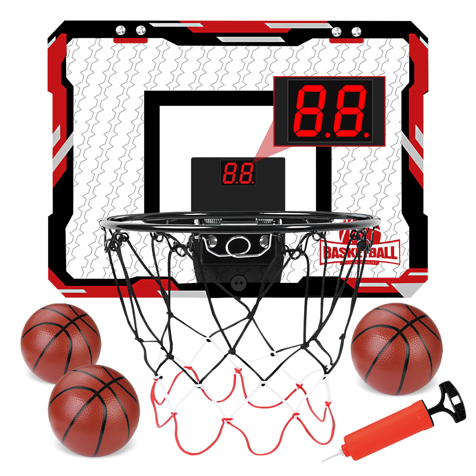 

Баскетбольное кольцо VCYCTO для мини-баскетбола на стену для двери начальной школы 3 автоматических звука День рождения Возраст на день рождения Рождество Новый год Популярный для помещения