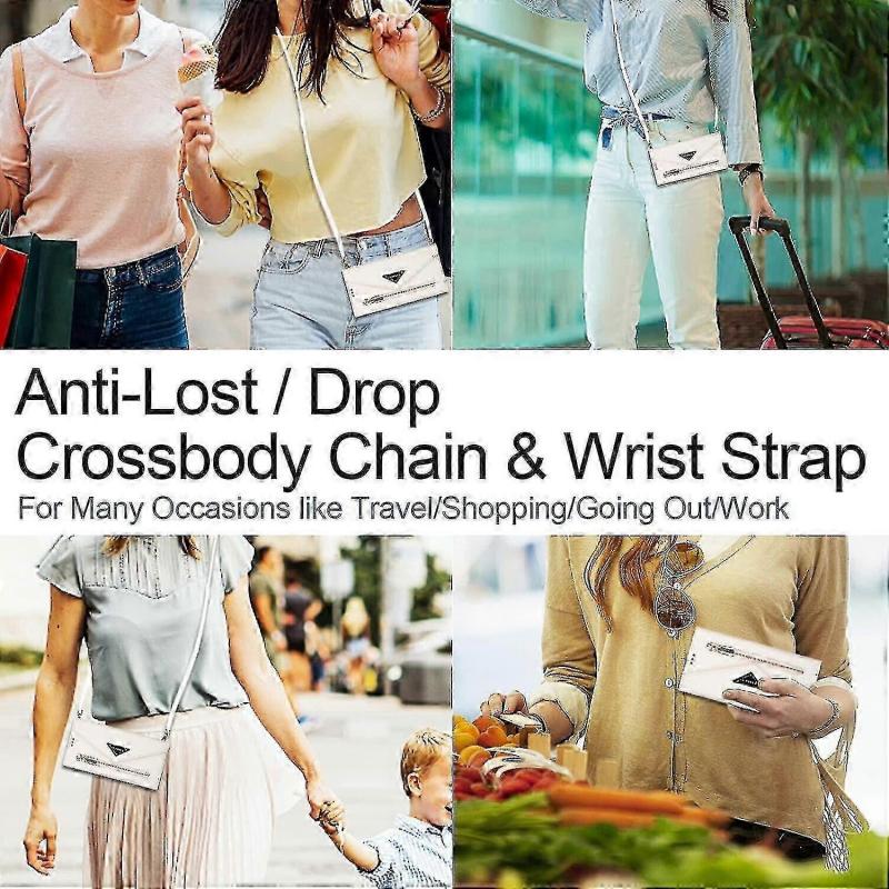 Compatible With Samsung Galaxy S9 Plus Case Detachable Crossbody Neck Strap Lanyard Case Zipper Purse Shoulder With 6 Card Holders Cover Premium Pu Le