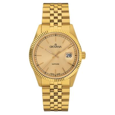 Kensington Royal Goudkleurig Roestvrij Staal Champagne Wijzerplaat Kwarts 1542.1111 Herenhorloge