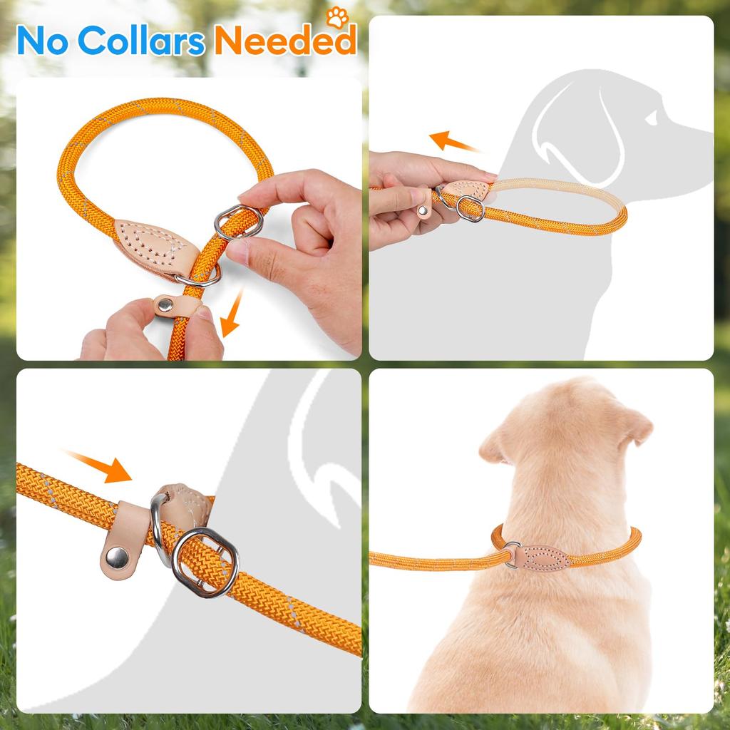Grand Line Pet Slip Lead Rope for Extra Large Dogs and Cats Pink X 150cm Small, Medium, Large, - 1.5m 0.6cm