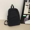 Canvas Backpack Women's Large Capacity Solid Color Student Schoolbag Men Travel Backpack