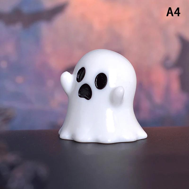 Halloween Micro Landscape Miniature Figurines Cute Pumpkin Ghost Vampire Decoration Resin Craft Mini Fairy Garden Ornaments