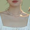 Barocker Süßwasserperlen-Choker - französischer Chic, elegant, minimalistisch, Alltagsstil