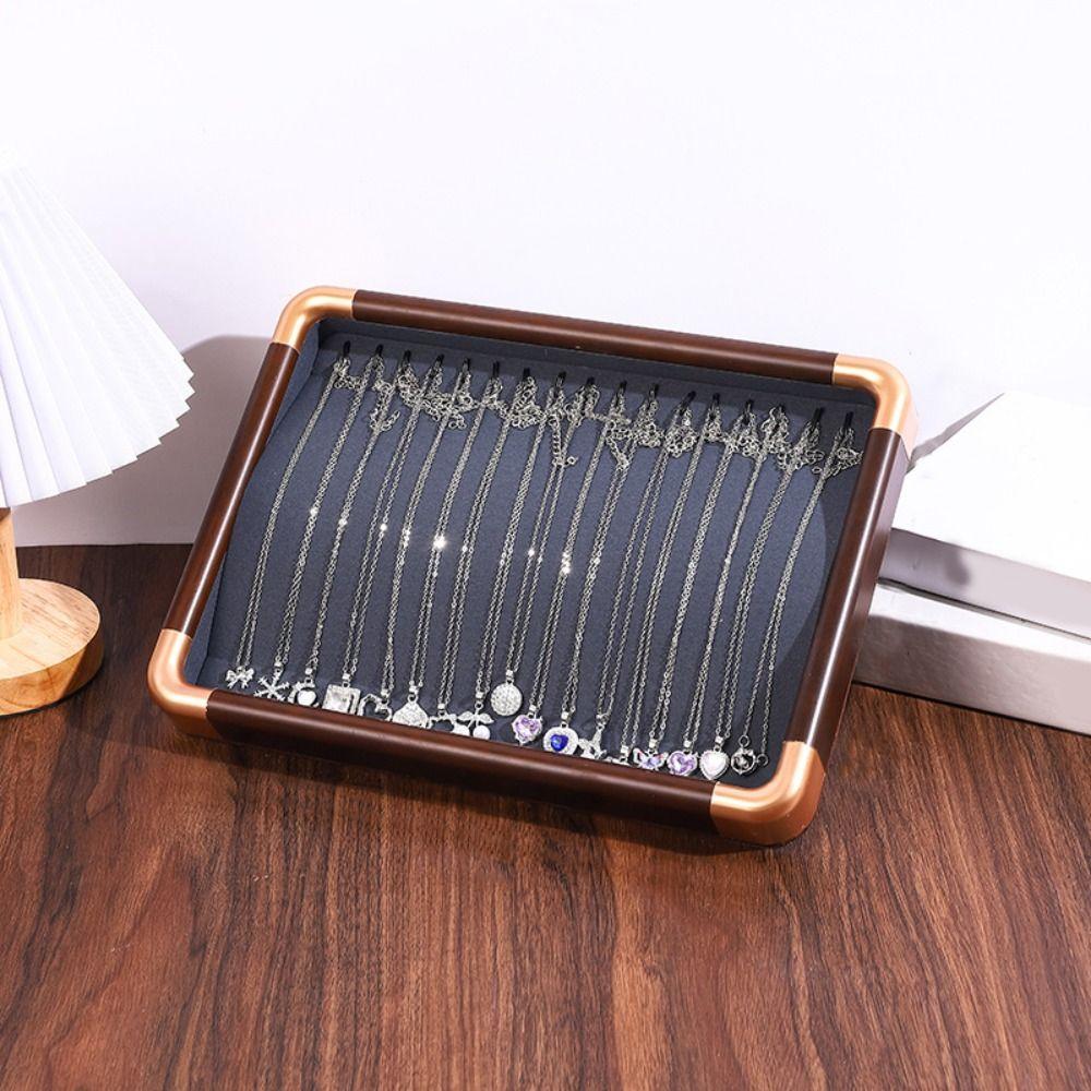 Velvet Wooden Jewelry Tray Necklaces Bracelets Jewelry Display Tray  Jewelry Storage