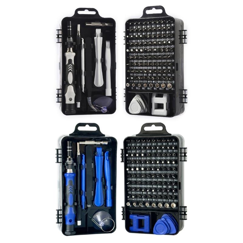 Multifunctional 115Piece Screwdriver Tool Featuring Magnetic Tip For Efficient DIYer And Electronic Device Maintenance