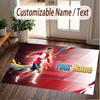 Custom Rug Cristiano Ronaldo Pattern Print Name Text Soft Non‑Slip Floor Carpet for Home Indoor Decoration