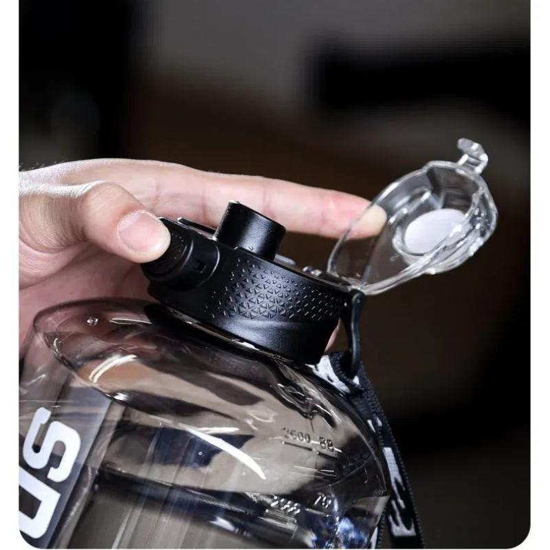 1.7L Large Capacity Water Bottle Perfect for Sports Fitness Portable Tough Bucket Durable Plastic Space Kettle for Male & Female