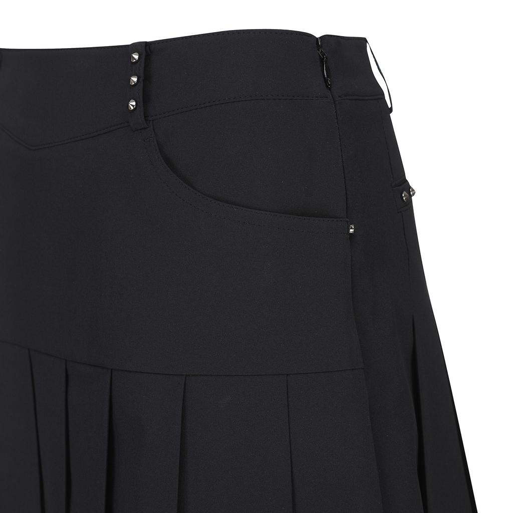 ANEW GOLF Women Biglogo Pleats Skirt_Bk