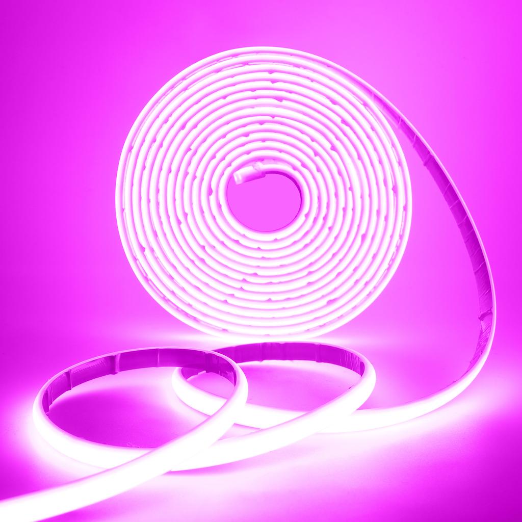 IP68 Solar Powered COB LED Neon Strip Light 24V 320LEDs/m High Density Flexible Ribbon Remote Control 1-10m Outdoor Garden Lamp