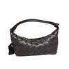 Mini Leather Lunch Bag With Zip Handwoven Design Crossbody Shoulder Women Daily Use