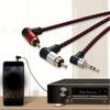 3.5mm RCA Male Connector Jacks Stereo Cable Y Plug to 2 RCA Male Adapter 3.5 Music Socket Connector to Headphone