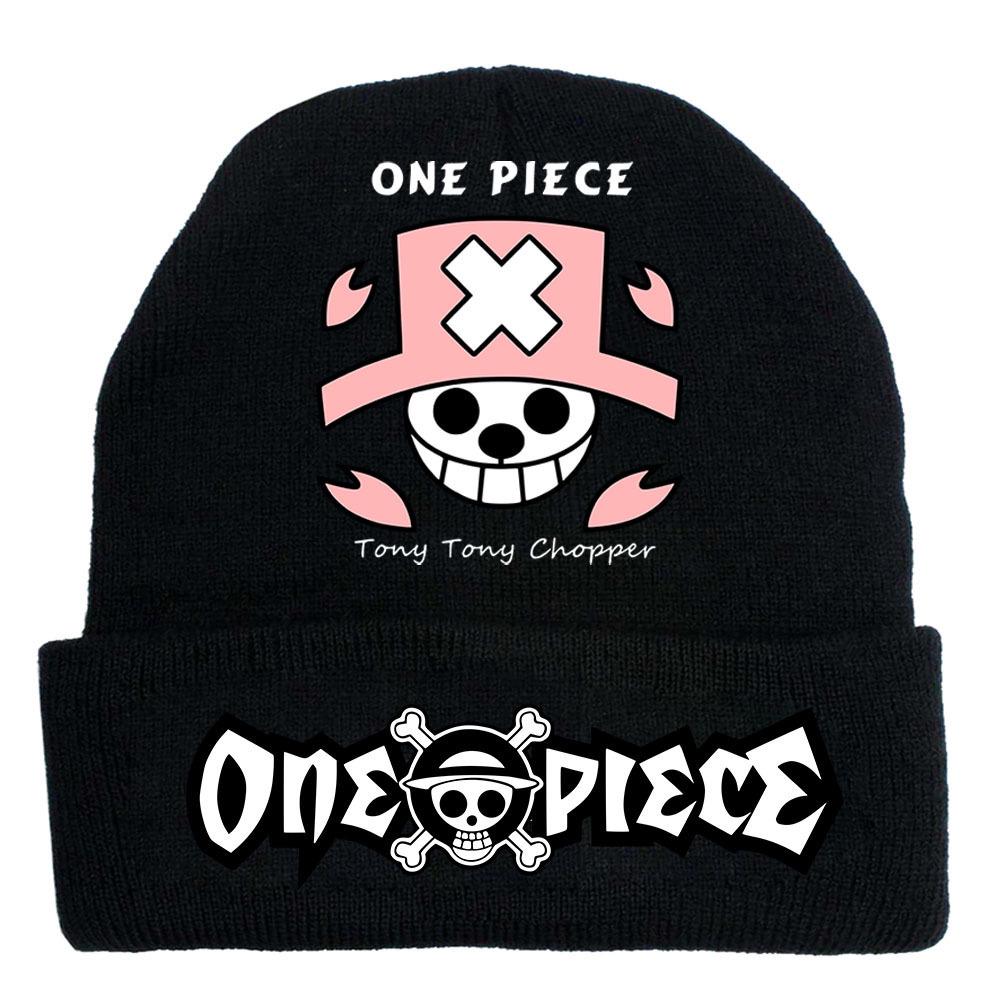 One Piece Anime Knit Hat: Warm Velvet Lined, Rolled Brim, Adult Outdoor Beanie