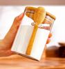 280ml Candy Jar with Bamboo Lid And Spoon 10oz Transparent Glass Bulk Food Storage Jar For Coffee Beans Tea Grains Dried Fruits