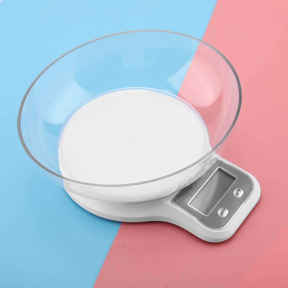 WH-B21LW Kitchen Food Scale Digital Cooking Multifunction Weight Scale with Bowl (White)