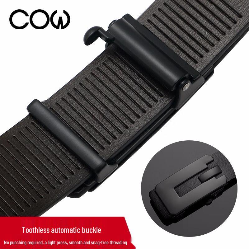 COW Men's Automatic Buckle Cowhide Belt