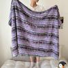 Half fluffy blanket, office nap shawl blanket, warm nap cover blanket, convenient to carry and keep warm