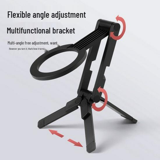 Aluminum Alloy Magnetic Phone Holder & Portable Tripod for Photography and Live Streaming