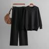 Fashion Wind Thick Loose Knitting Sweater Pants Suit Knitted Sweater and Pants Set