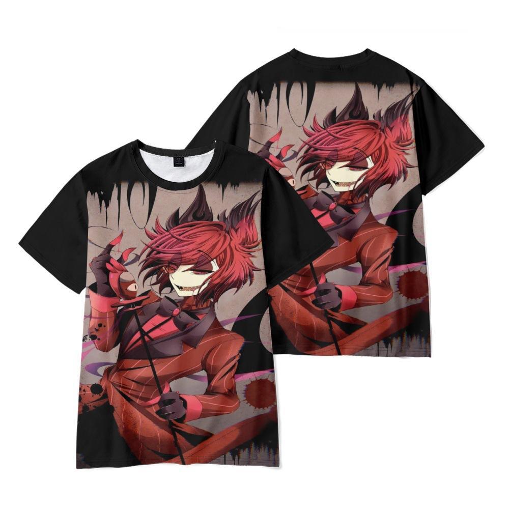 Adult cartoon trendy printed personalized casual T-shirt men