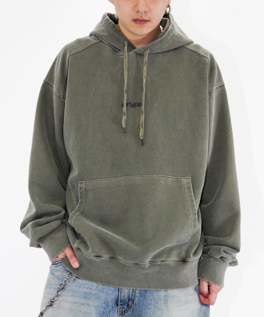 PIGMENT Small Logo Hoodie Khaki