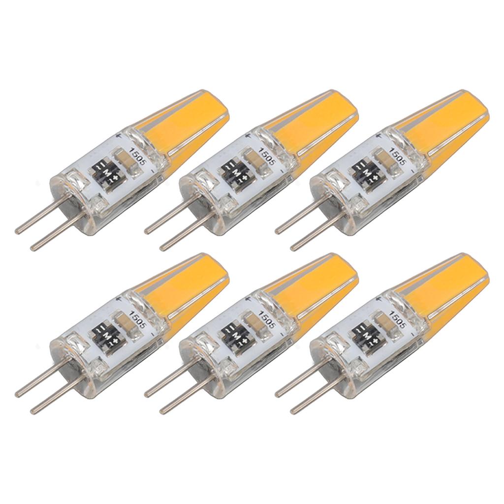 6 Stück G4 Glühbirne Dimmbar 2W 180lm LED Glühbirne für Tischlampe Wandlampe Kronleuchter Ersatz 120V