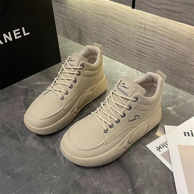 

2025 осень и зима новая платформа спортивная обувь женская универсальная беговая дышащая модная повседневная высокая одинарная обувь белая обувь женская 40 хаки