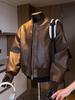 Men's Cool Black Leather Motorcycle Jacket - High-End Autumn/Spring Wear