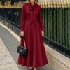 Women's Color Long Sleeve Dress for Elegant Everyday Wear