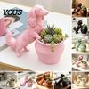 Pot de plante de bureau original Chien Teckel à poil long imprimé en 3D, Pot de fleurs chien mignon pour cactus, plantes aériennes, durable, étanche, plantes, succulentes,
