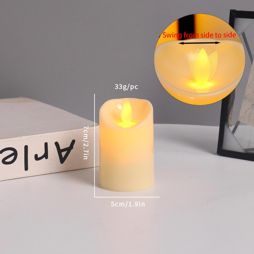 Flameless Votive სანთლები ბატარეით მომუშავე LED ჩაის ნათურები ელექტრო ყალბი სანთელი მოძრავი ფითილით საქორწინო წვეულების დეკორი სანთლები სანთლები