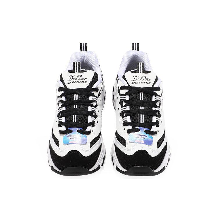 Skechers D'lites White Black Women's 13148-WBK