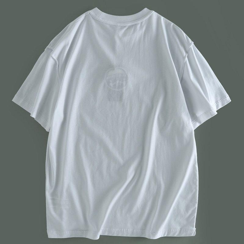 Foreign Trade Overplus Order Cut the Tag off Summer Men's Letter Short sleeve T-shirt Cotton Fashion Brand Export Men's Half Sleeve T-shirt Top