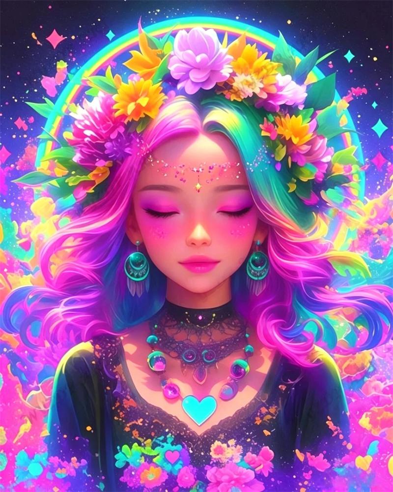 5D Diamond Painting Rainbow Sweet Cool Y2K Girly Style Decoration DIY Full Diamond Mosaic Inlaid Cross Stitch Set Gift