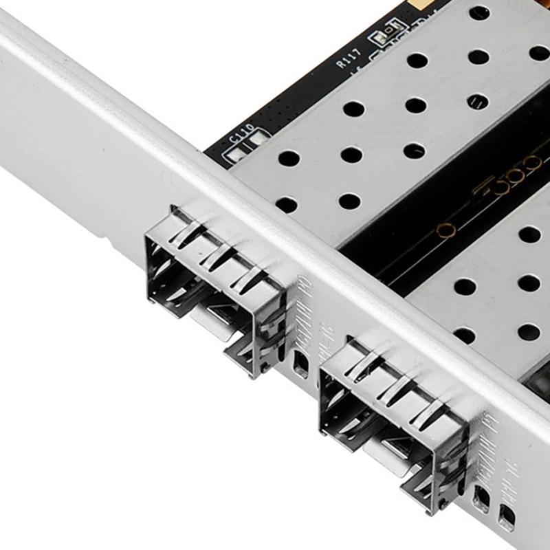 Port PCIe thernet Server pter 2 SFP PCI-E cal Fiber k Card with Aluminum Heatsink