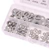 180Pcs Stainless Steel Sealing Solid Gasket Washer M2 M2.5 M3 M4 M5 M6 M8 M10 Sump Plug Oil For General Repair Seal Ring Set